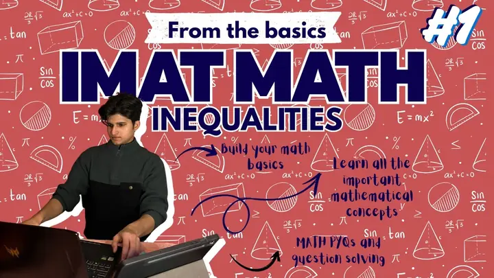 IMAT Maths, Inequalities lecture cover